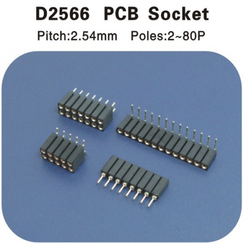  PCB Socket 2.54圆孔排母 D2566